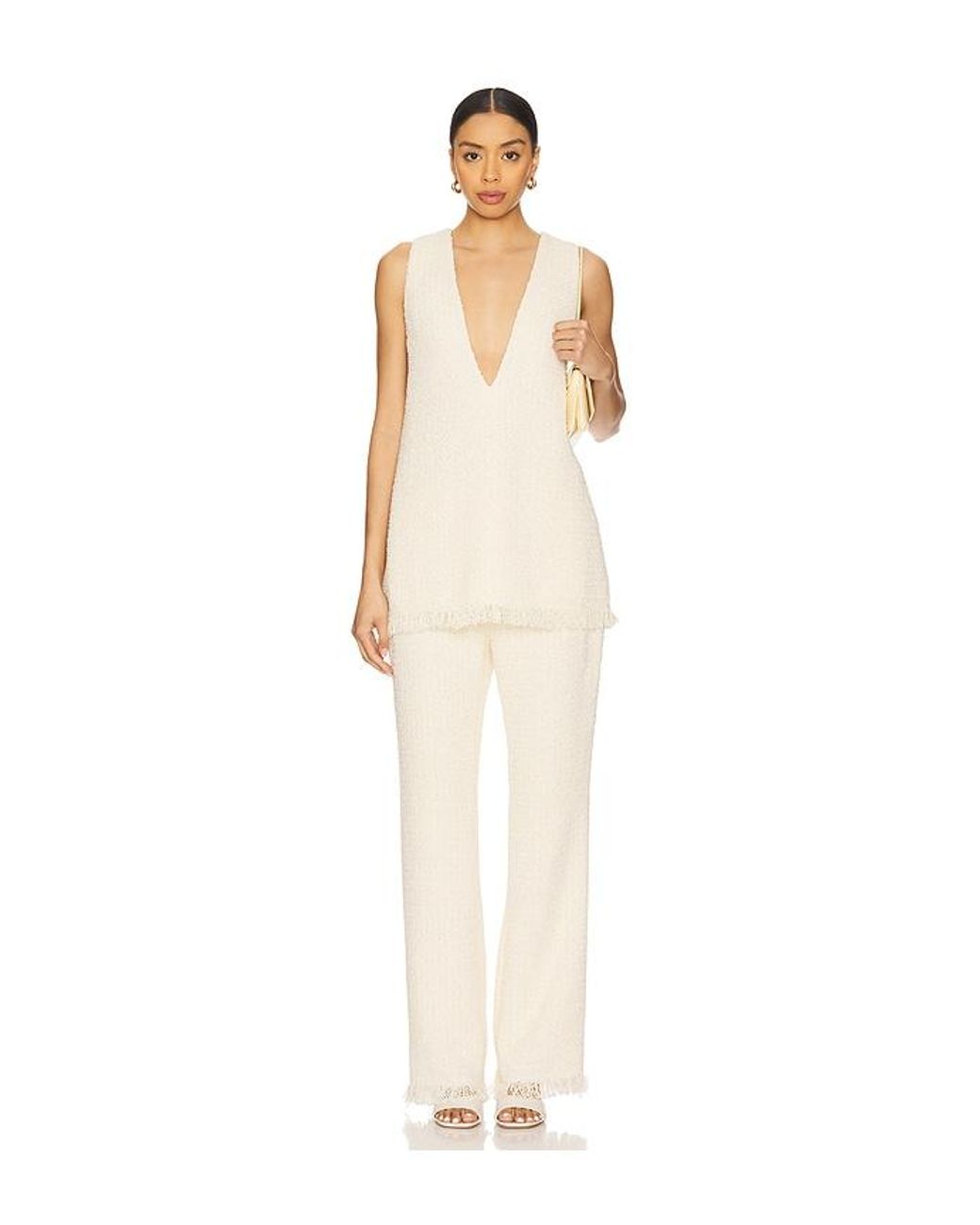 SER.O.YA White Shar Boucle Pant