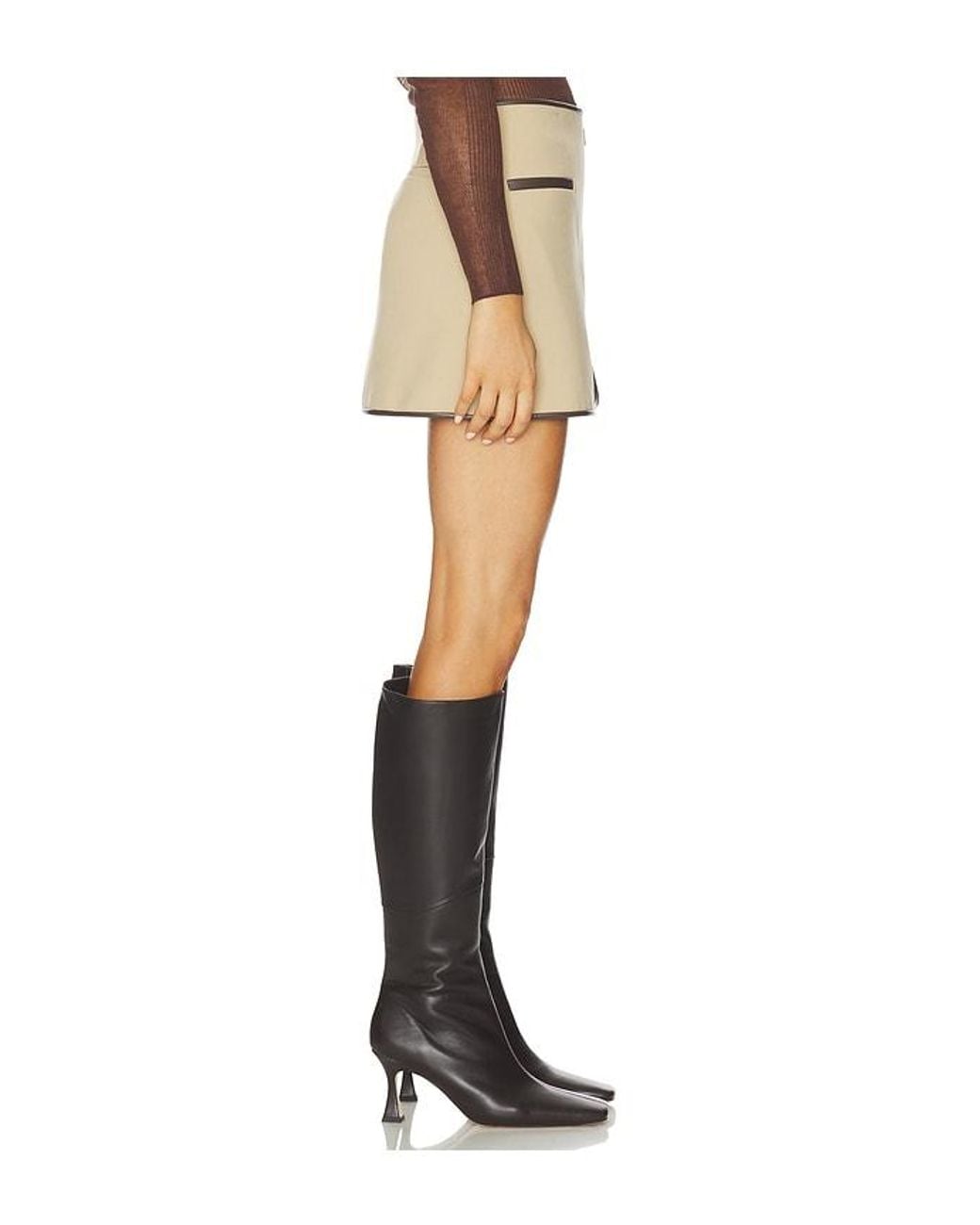 Jonathan Simkhai Natural Sheridan Mini Skirt