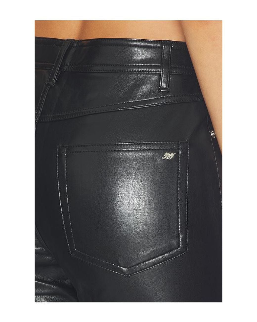 Cinq À Sept Black Faux Leather Stevie Pant