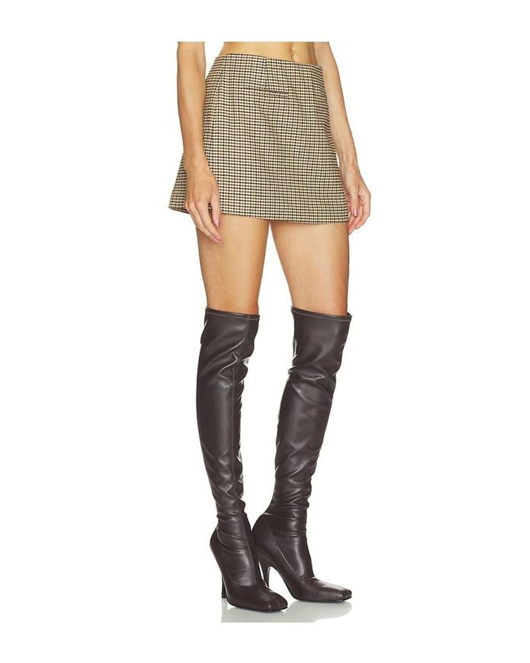 Sans Faff Natural Check Mini Skort