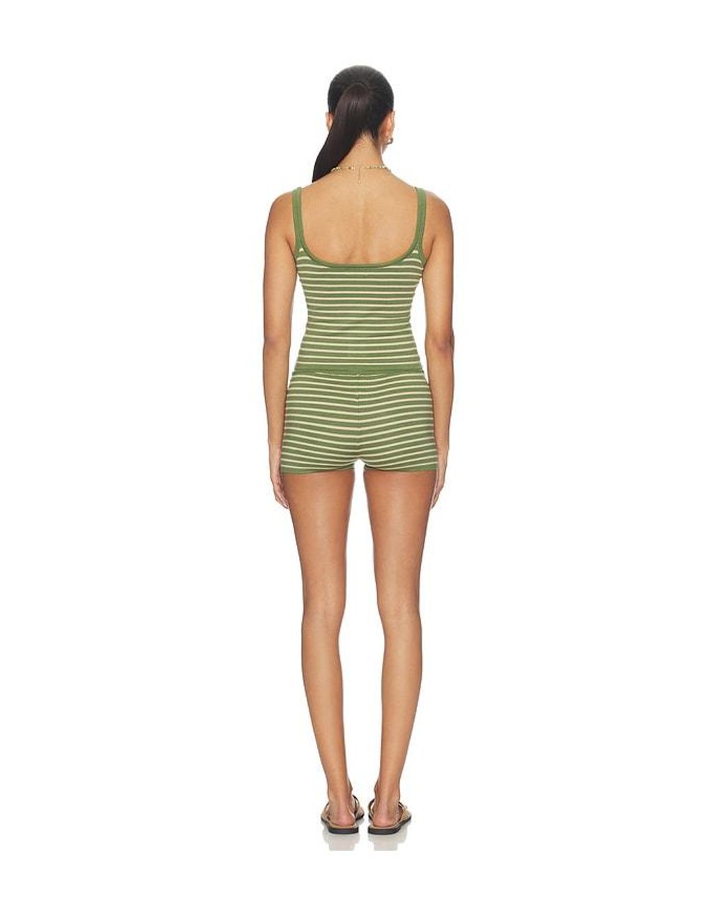 superdown Green Anneli Knit Short Set