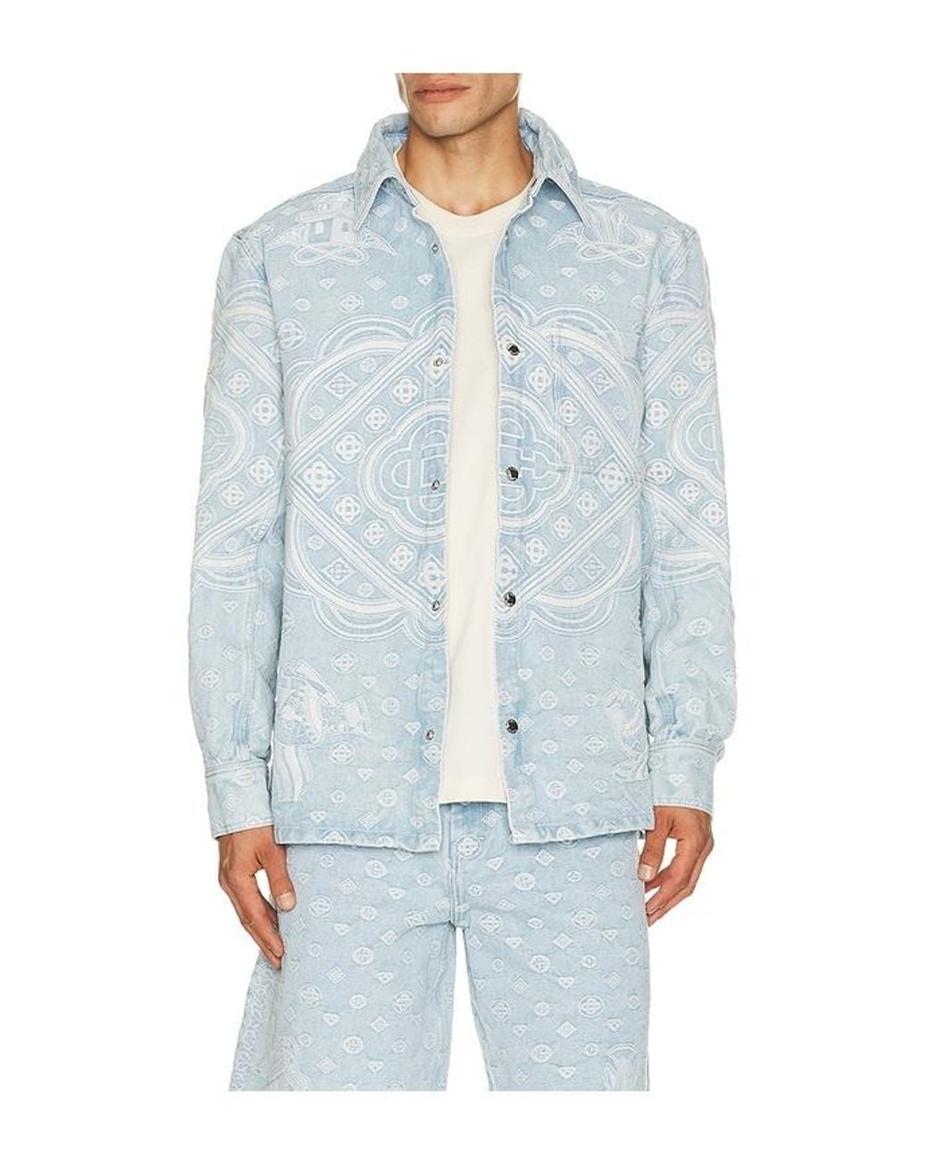 Casablanca Blue Denim Shirt for men
