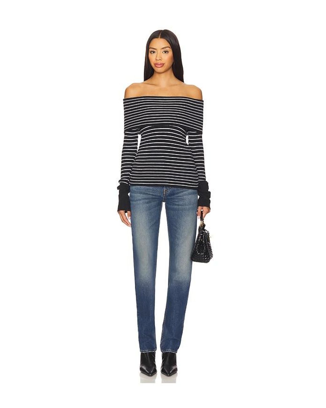 Free People Black Evergreen Sweater