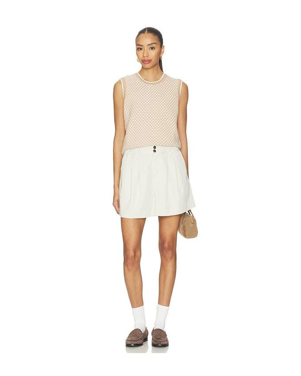 Varley White Tansy Woven Short