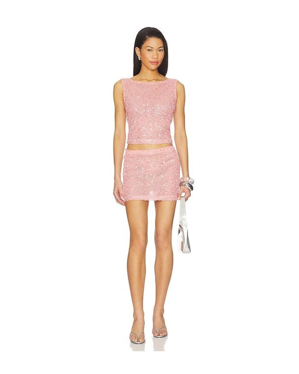 superdown Pink Axel Mini Skirt Set