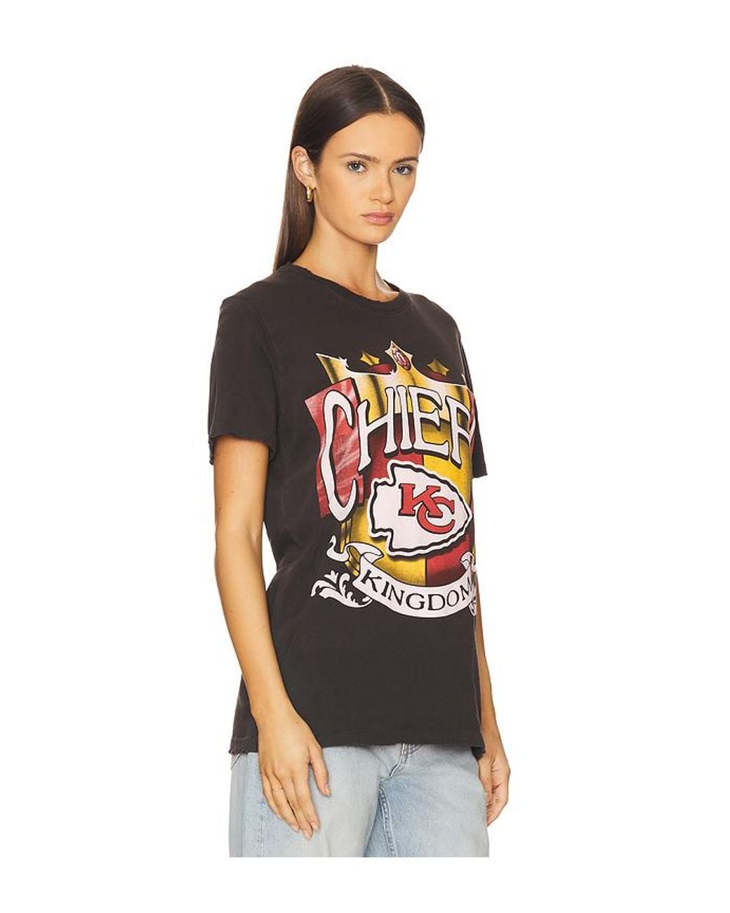 Junk Food Vintage-T-Shirt Chiefs Kingdom in Black für Herren