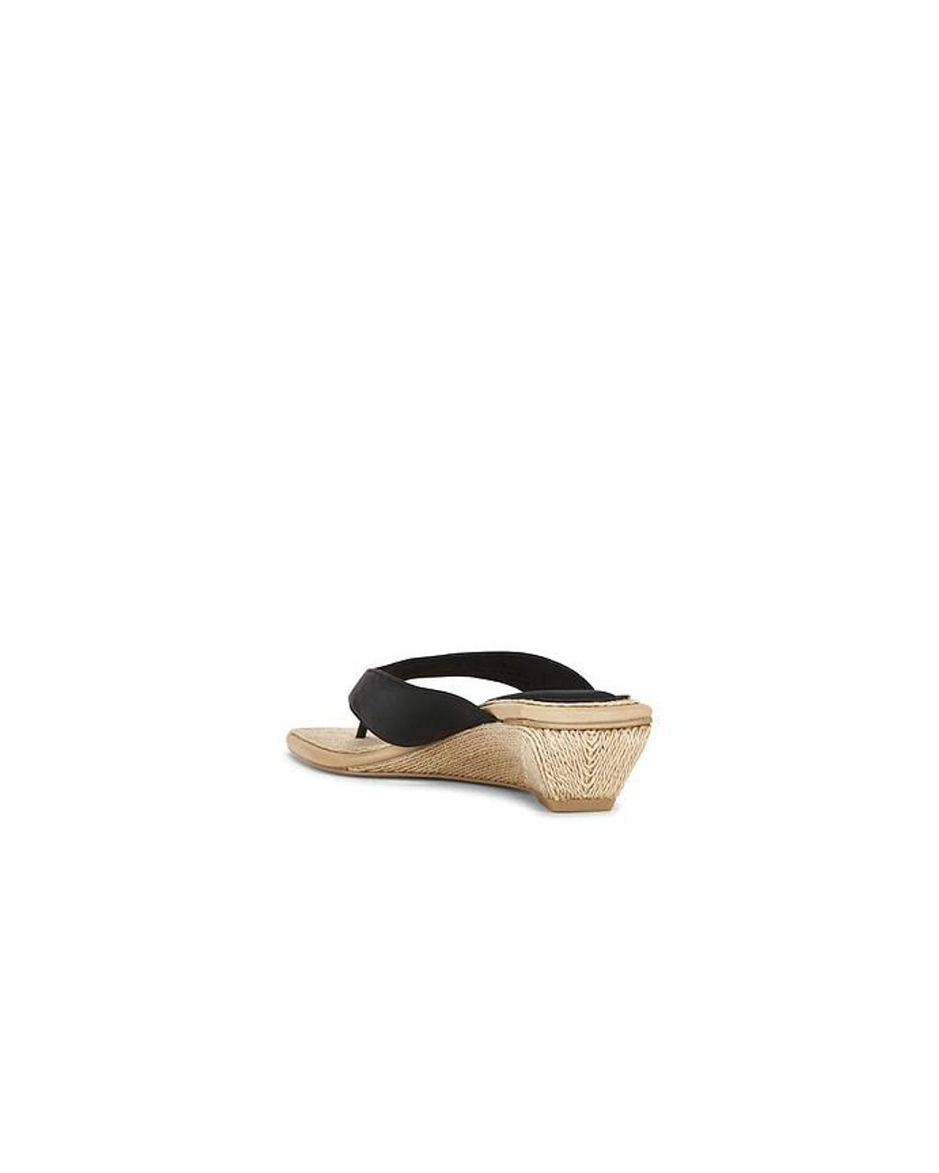 Rag & Bone Black Jo Thong Wedge Sandal