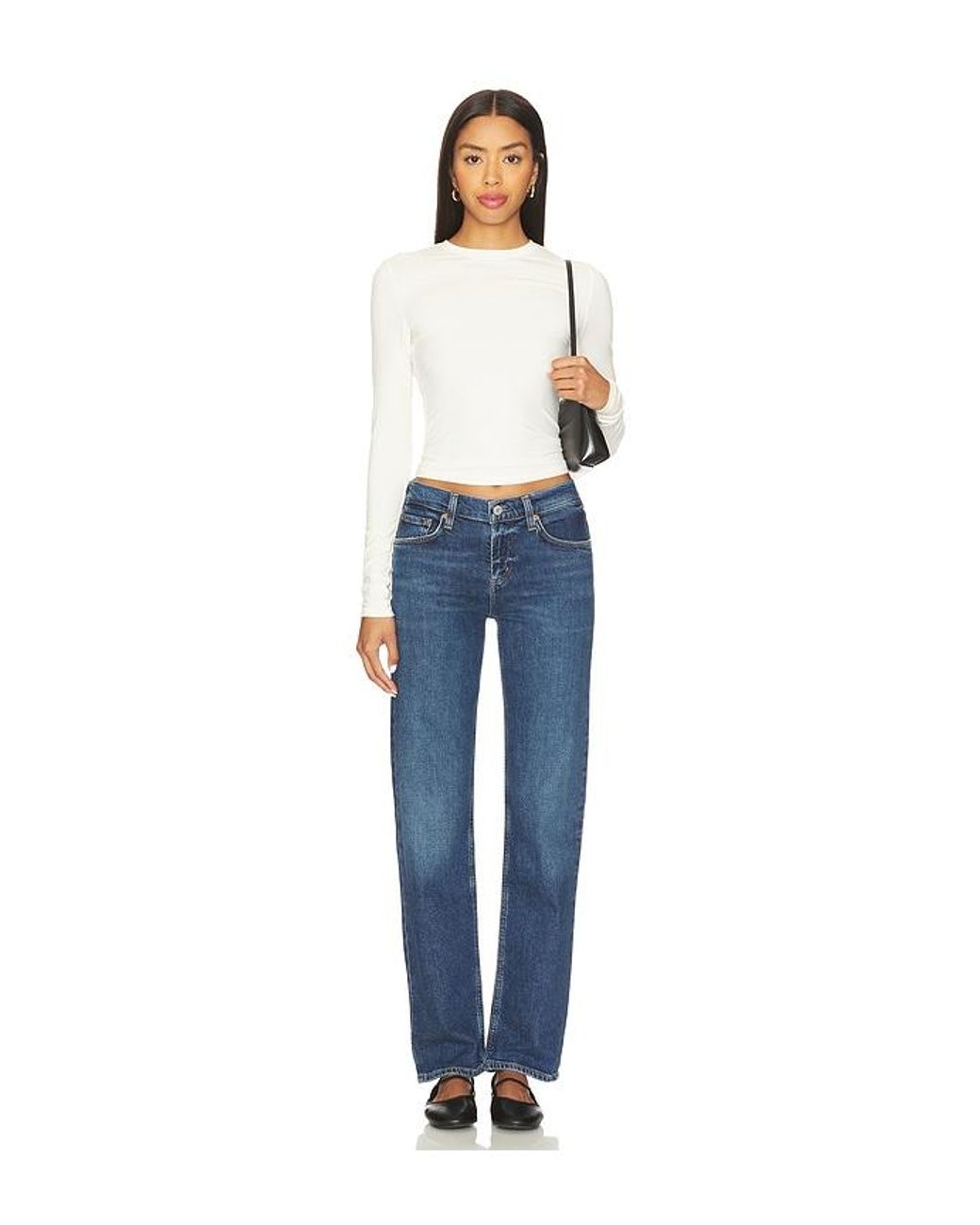 Agolde Blue Gerade Low Rise Slim