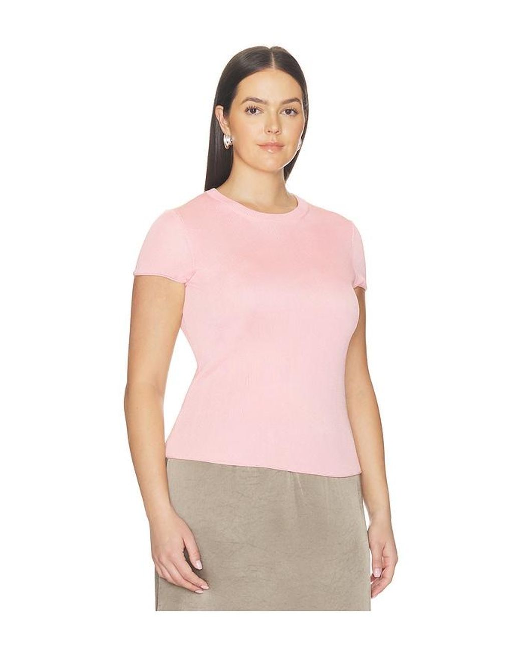 L'academie Pink 'Academie Kiersey Knit T-Shirt