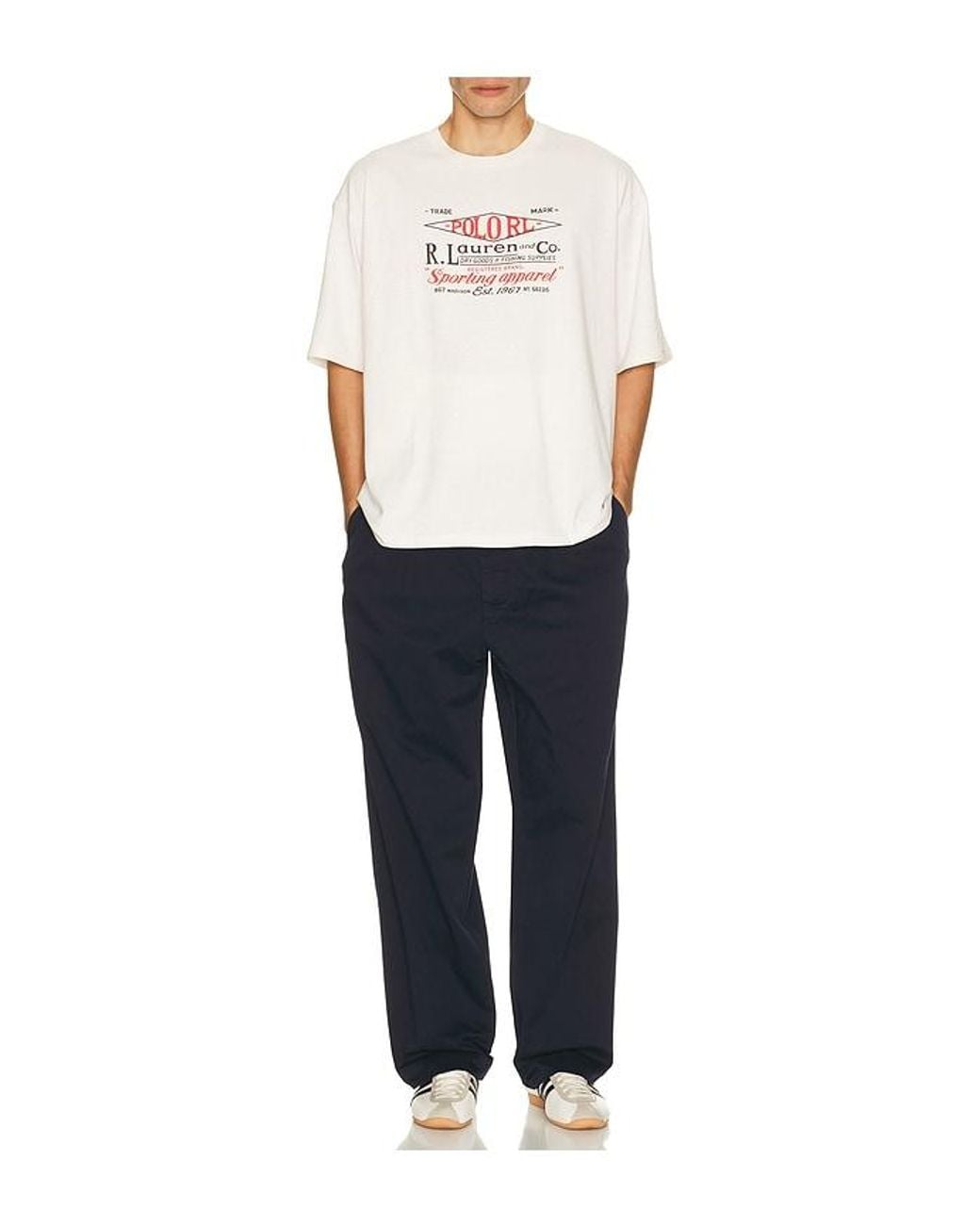 Polo Ralph Lauren White Sporting Graphic T-Shirt for men