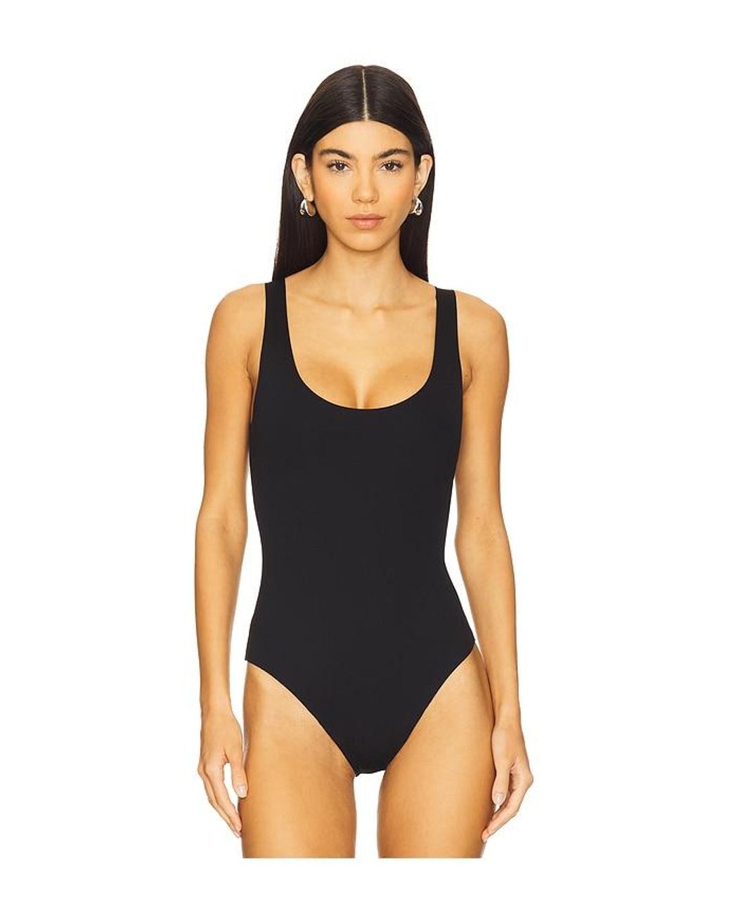 Commando Black Neoprene Tank Bodysuit