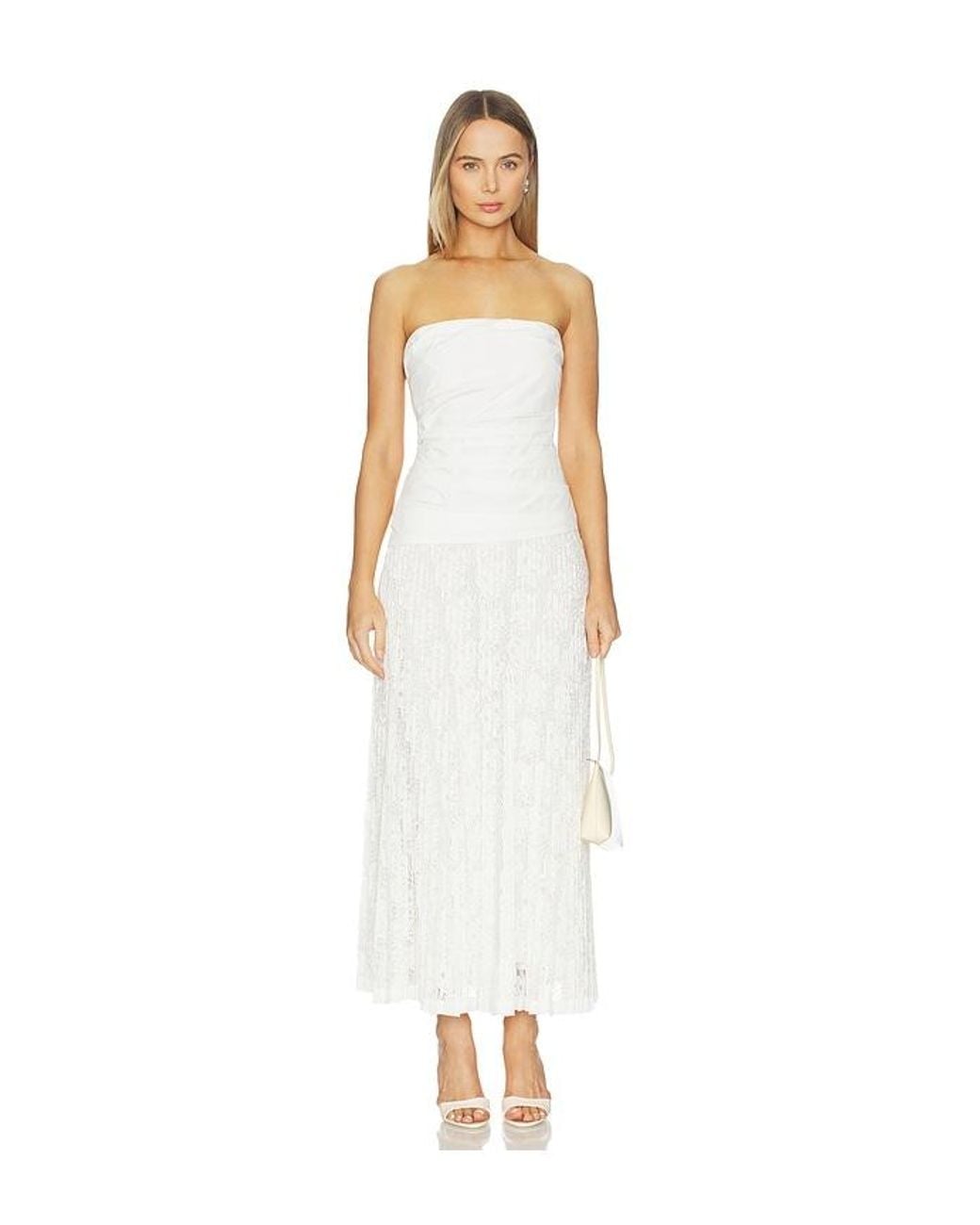 Jonathan Simkhai White Annalise Cotton Lace Dress