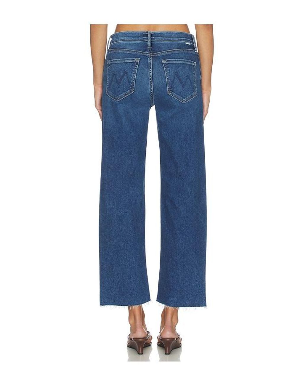Mother Blue The Newbie Ankle Fray Jeans