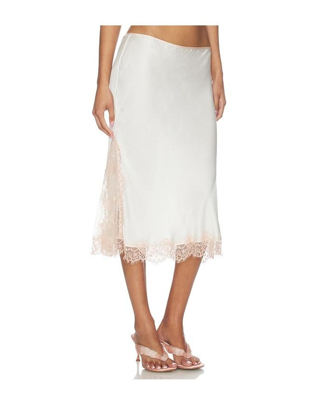 Asta Resort White Nikolina Midi Skirt