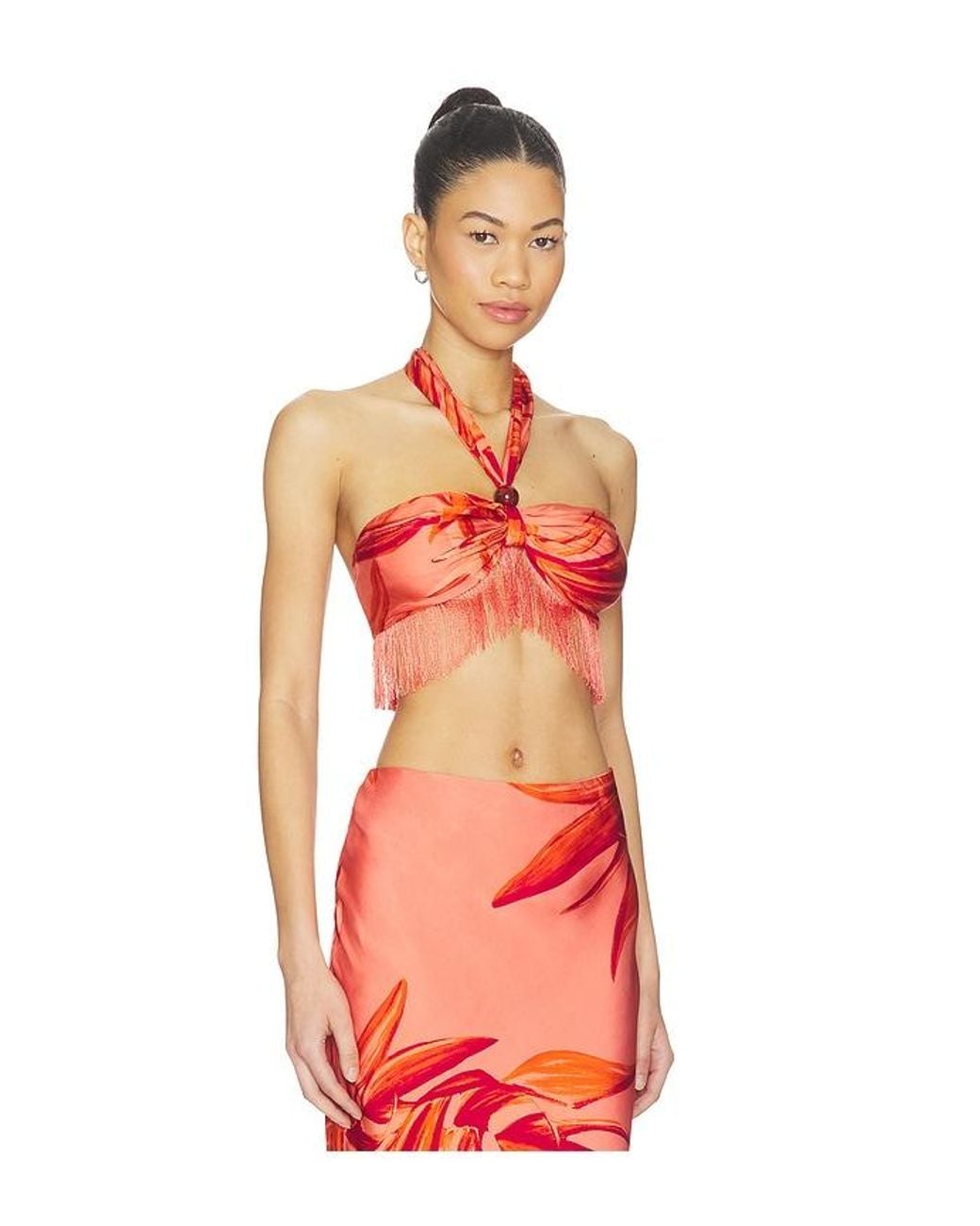 Rococo Sand Red Fringe Top