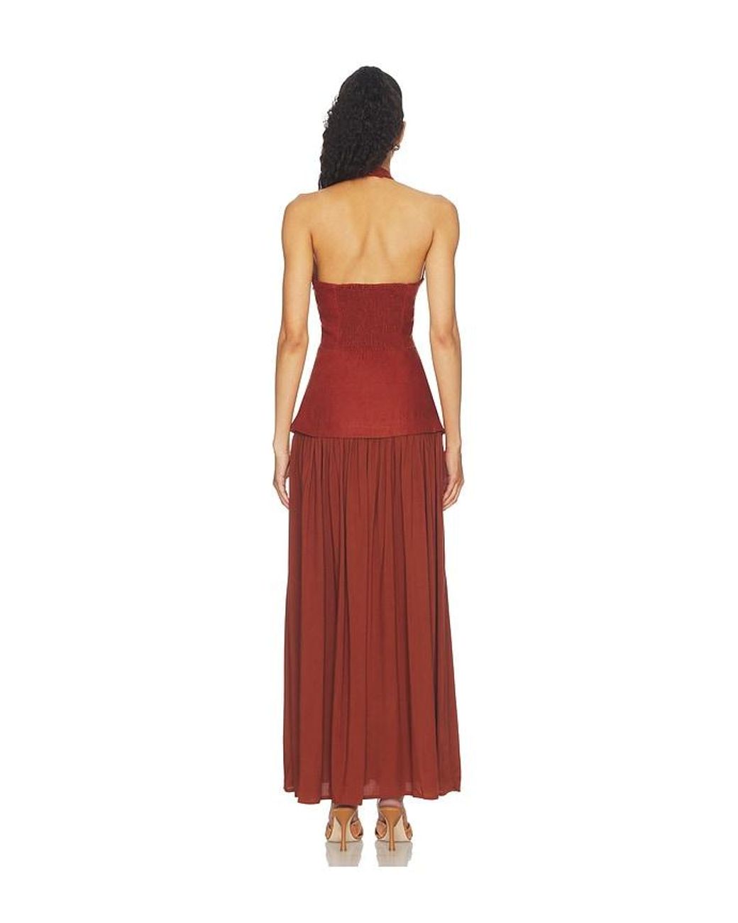 Faithfull The Brand Red Tali Maxi Dress