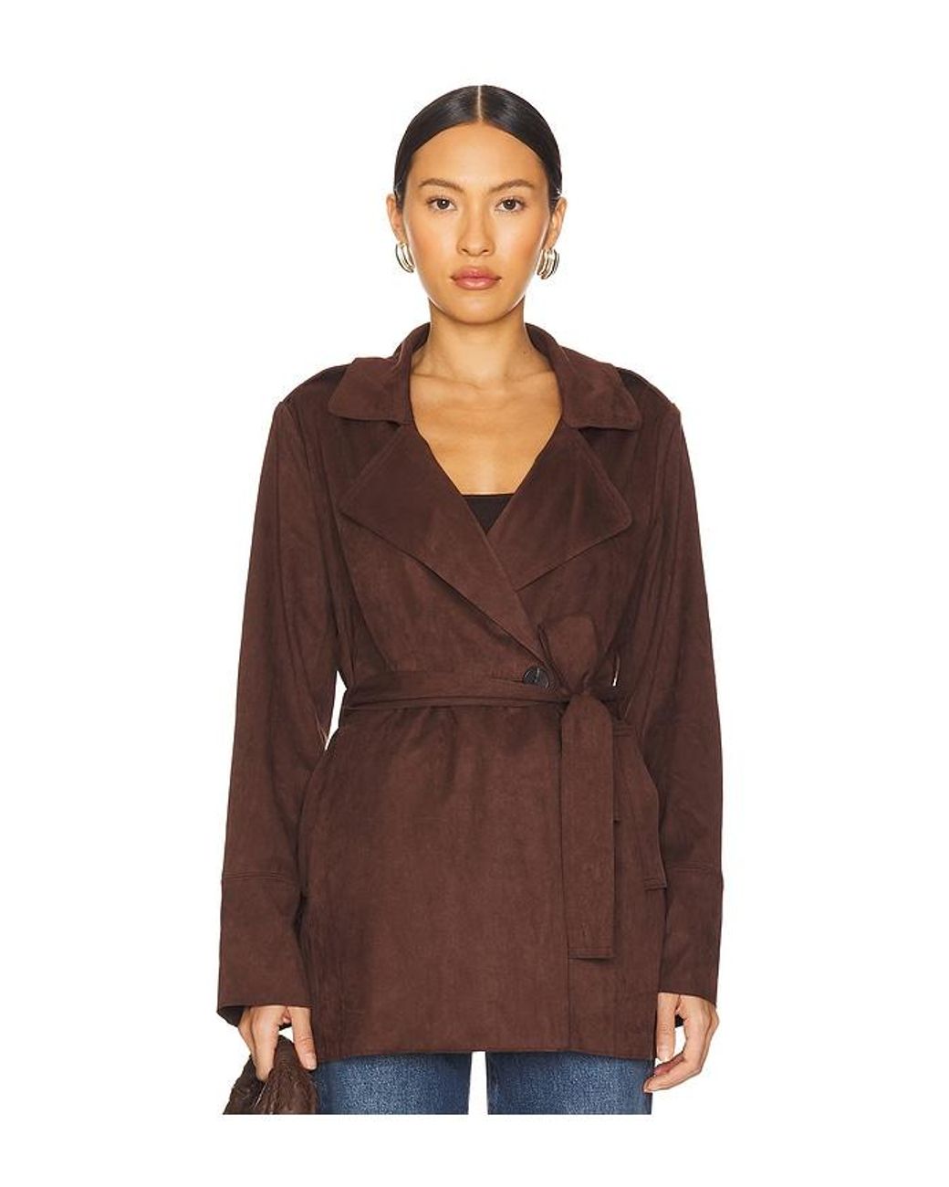 Lovers + Friends Brown Faux Suede Lana Jacket