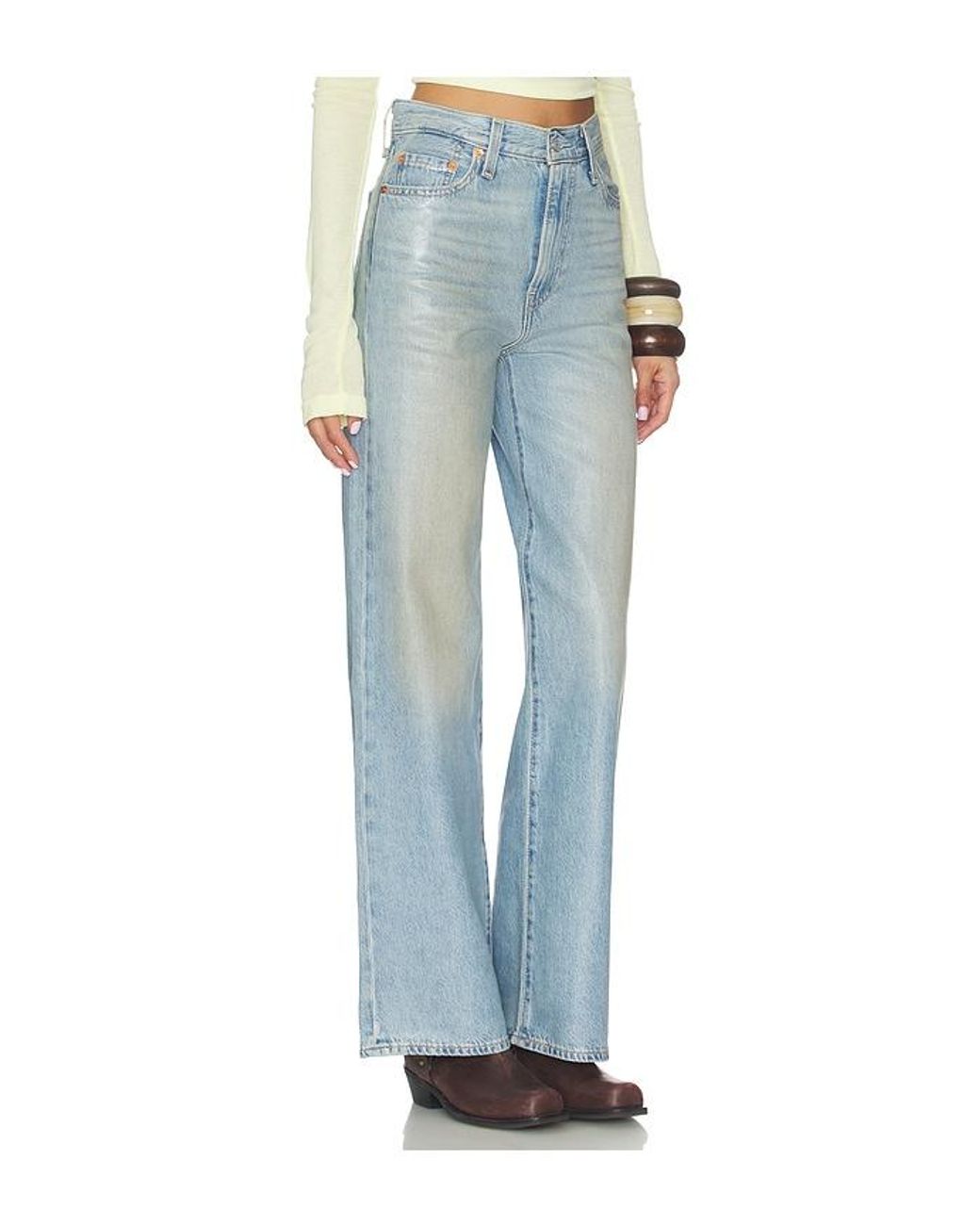 Levi's Blue Ribcage Wide Leg Jeans