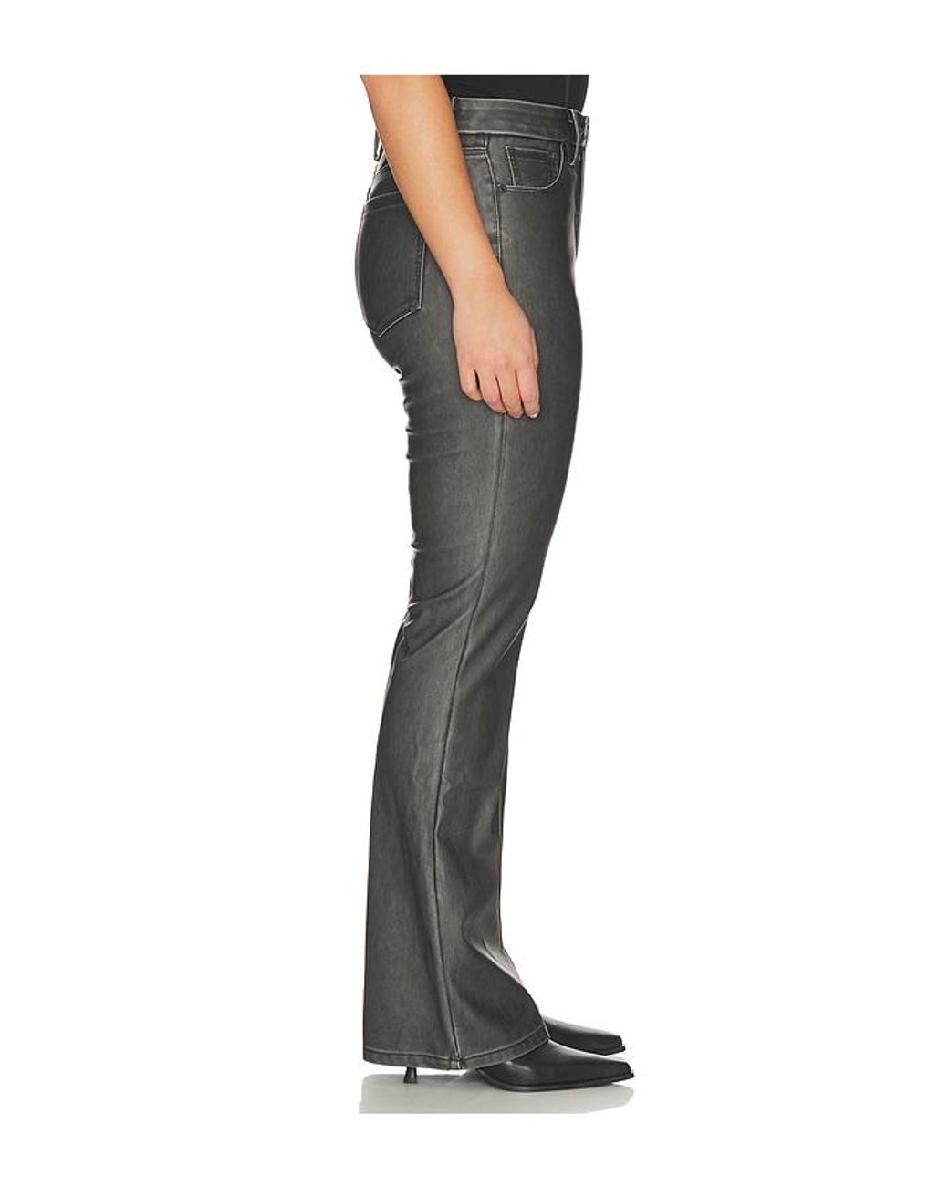 GOOD AMERICAN Black Good Classic Bootcut Faux Leather Pants