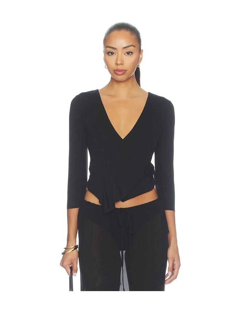 With Jean Black Nelly Top