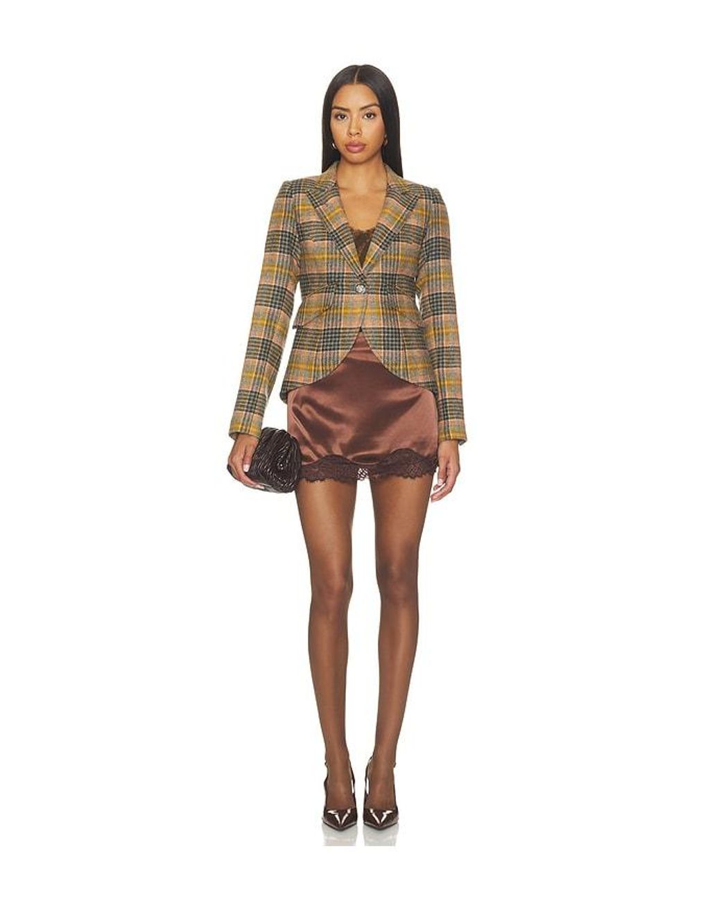 One Button Blazer en Yellow Smythe en coloris Multicolor