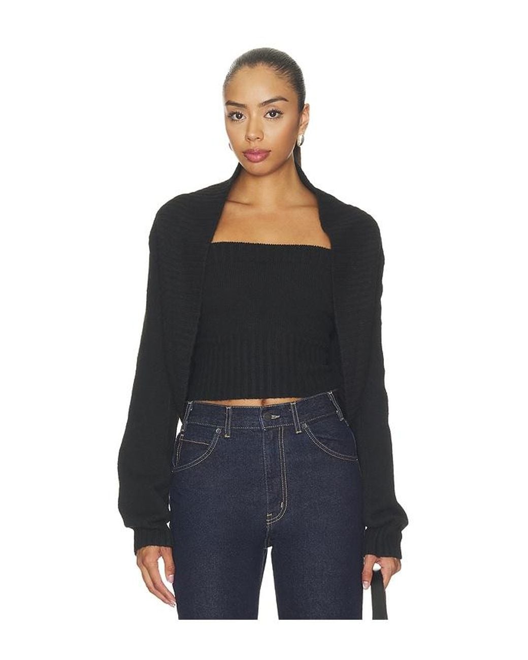MORE TO COME Black Huntah Cardigan Set