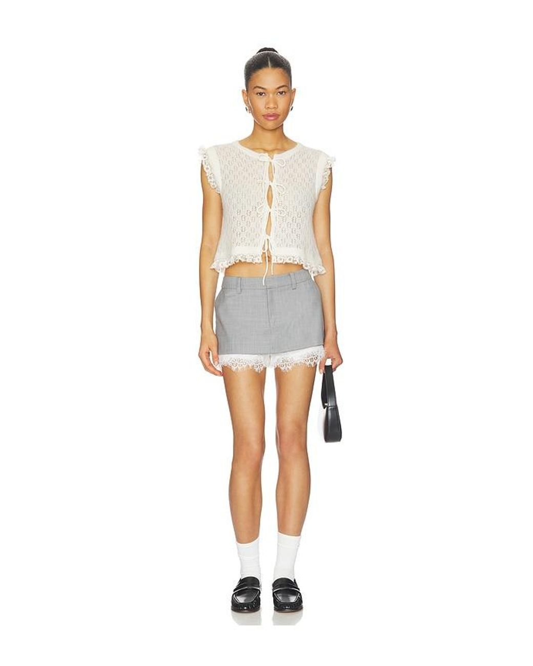 Sea Blue Fiora Tropical Wool Skort
