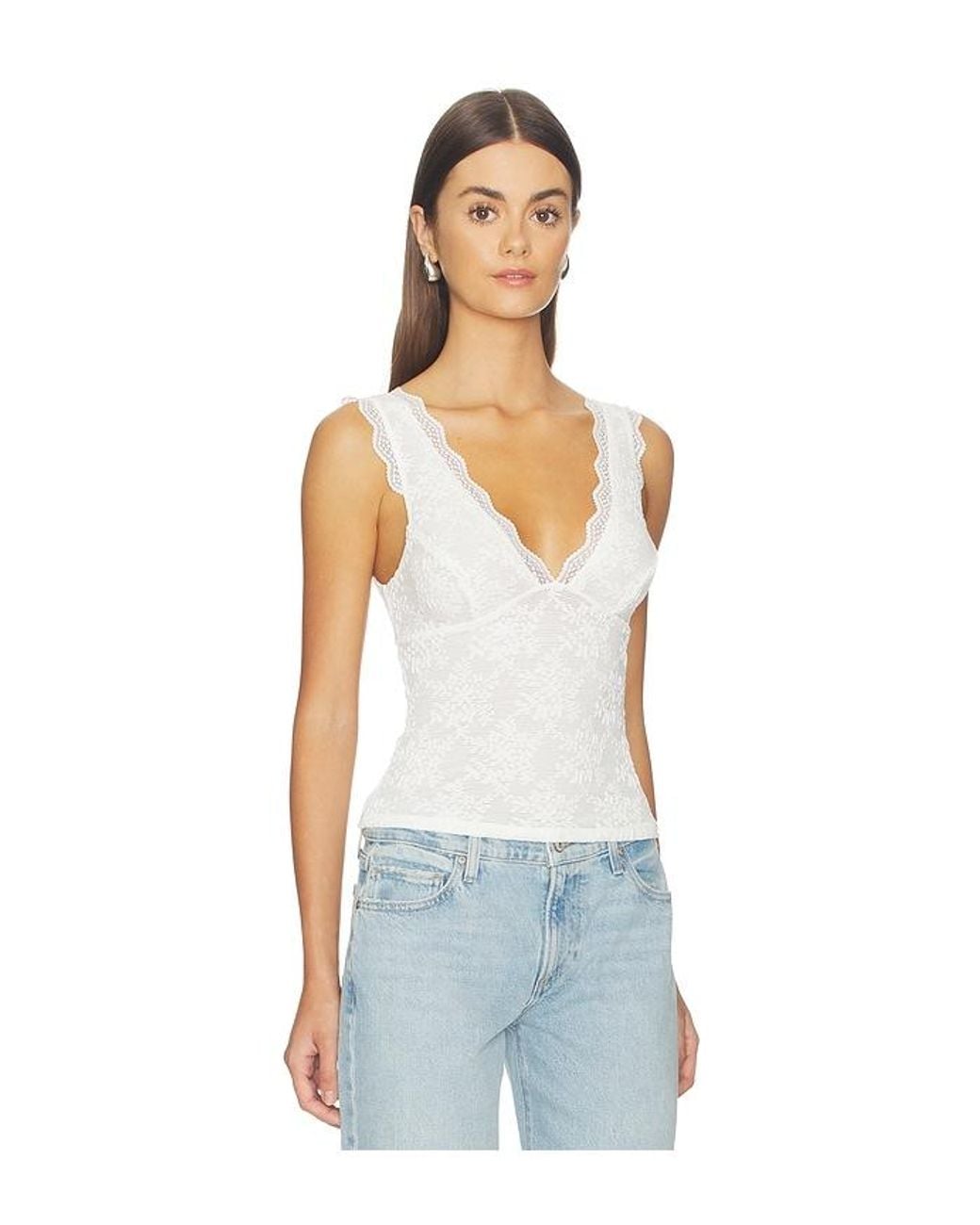 Free People White X Intimately Loved You First Lace