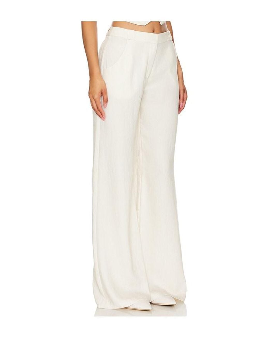 Amanda Uprichard White X Revolve Hale Pant