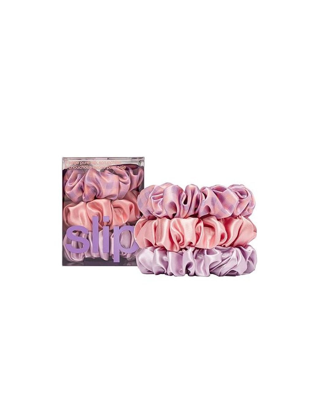 Slip Red Large Skinny Scrunchies Set Of 3