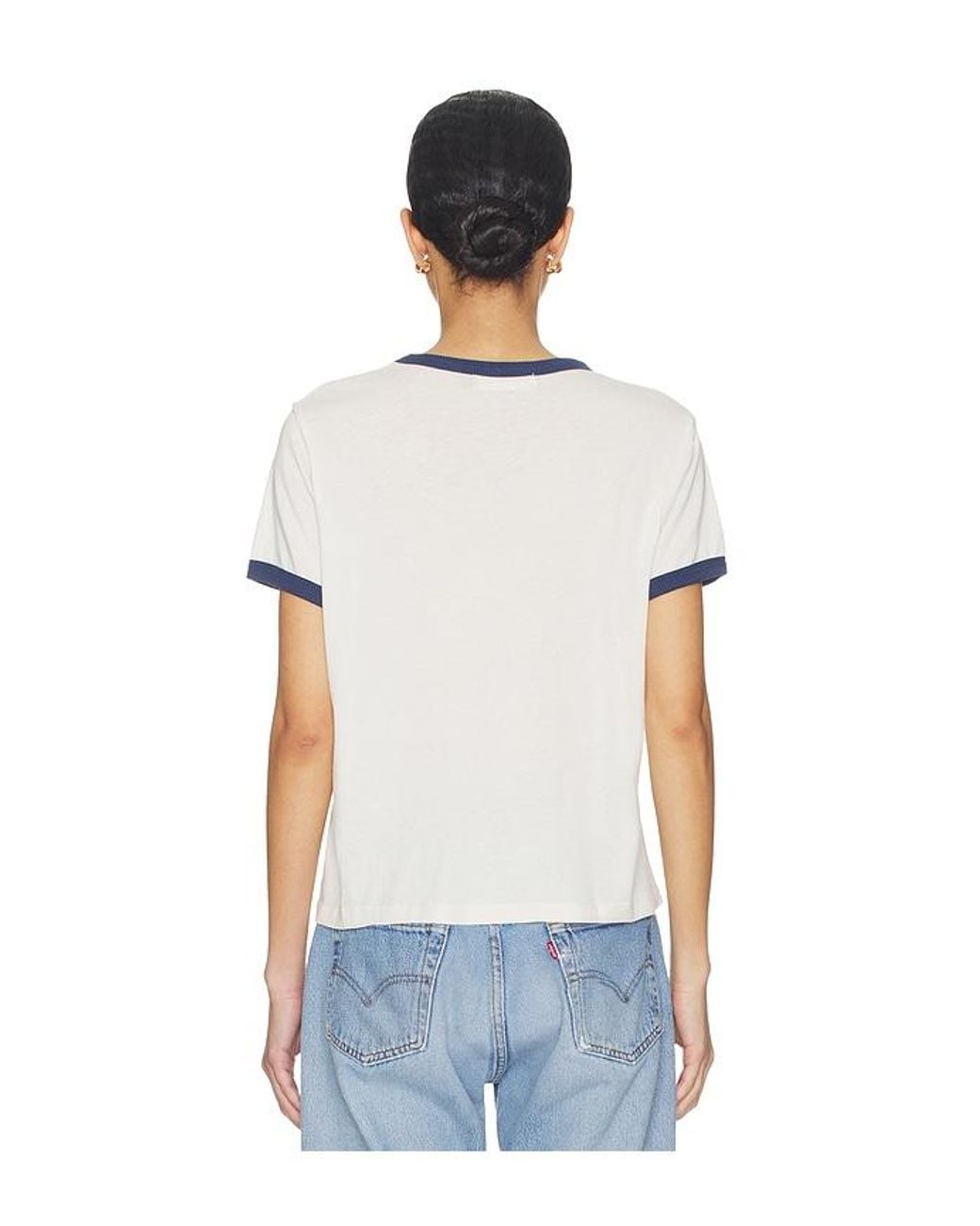 The Laundry Room White Catch Of The Day Ringer Tee