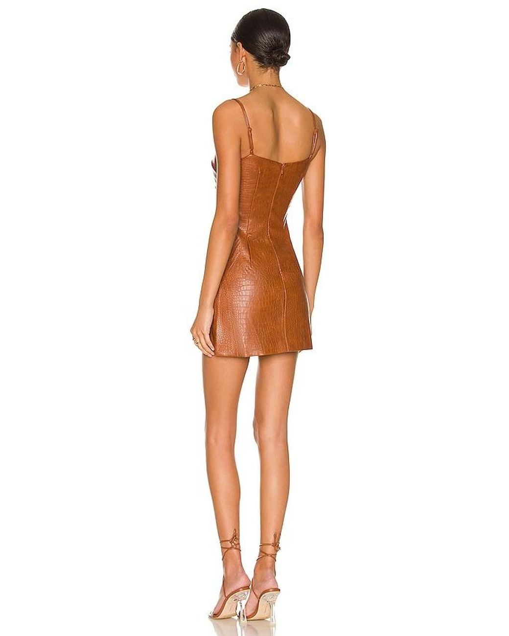 Vestido Croc En Color Cognac Talla (También En 12) Bardot de color Brown