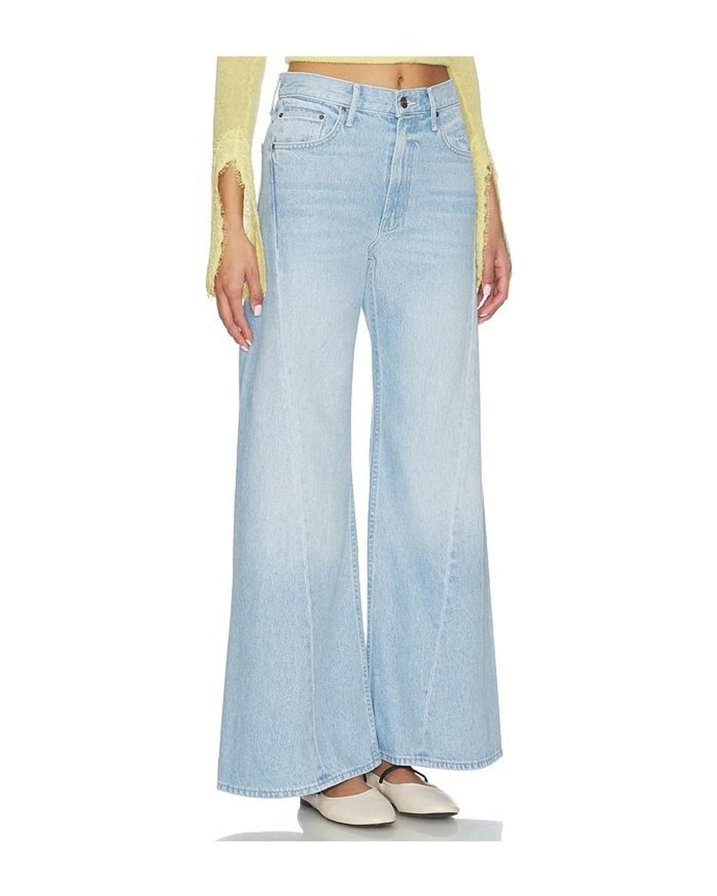 Mother Blue Lil Petite Lemon Twist Sneak Jeans