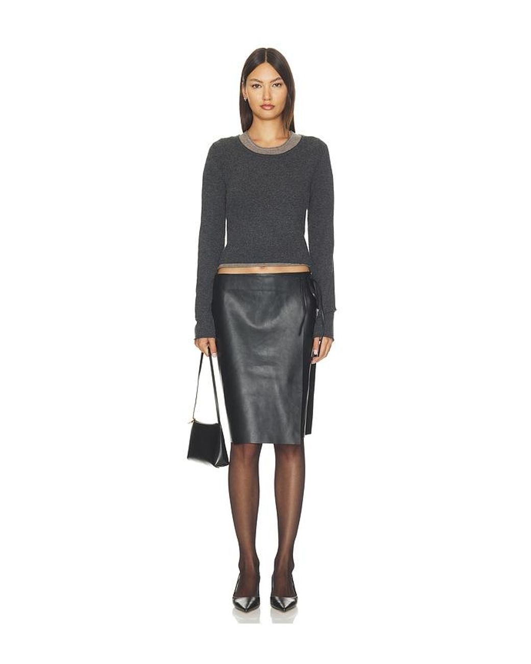 St. Agni Black Fine Merino Wool Long Sleeve Top