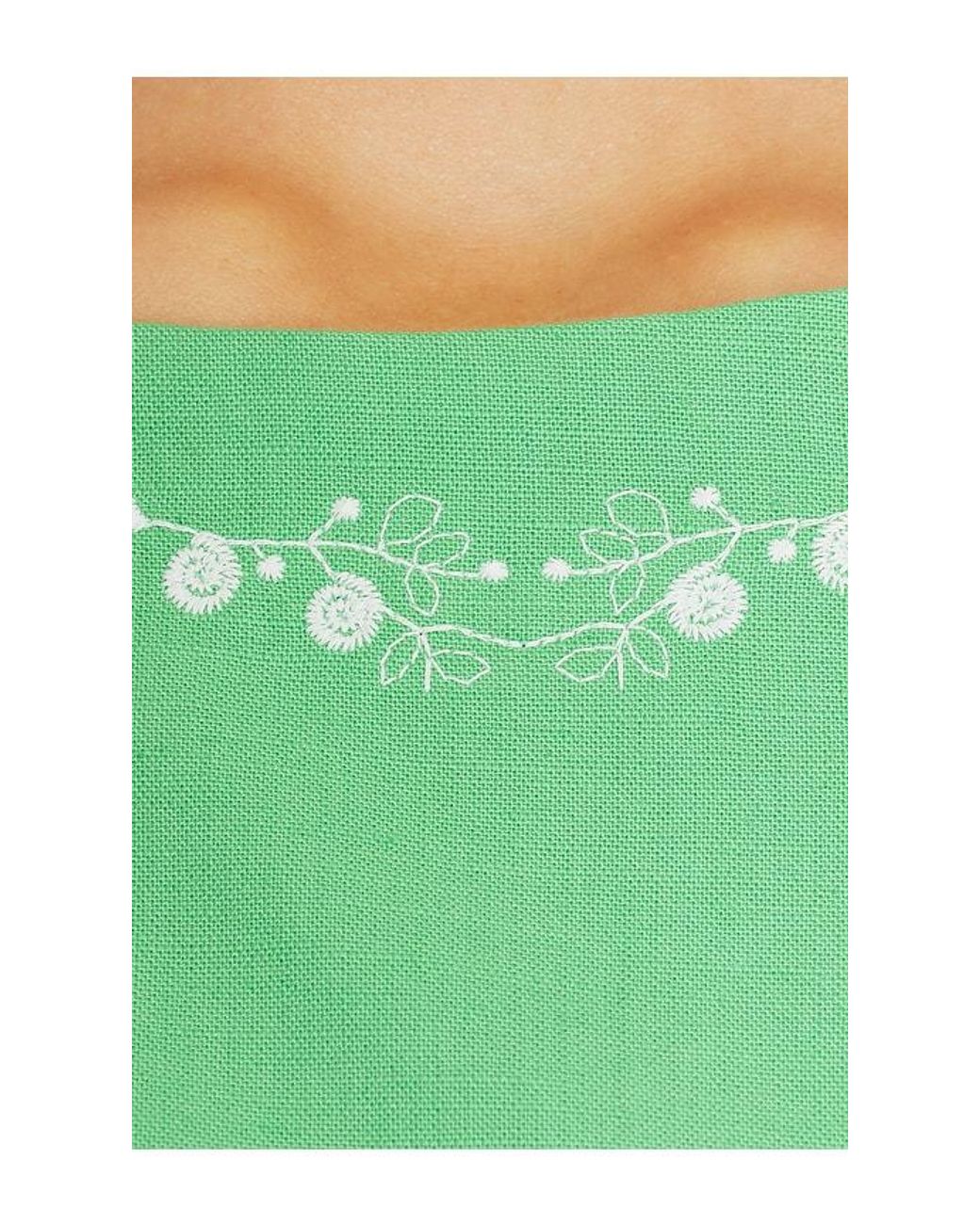Line & Dot Green Tippi Embroidered Mini Dress