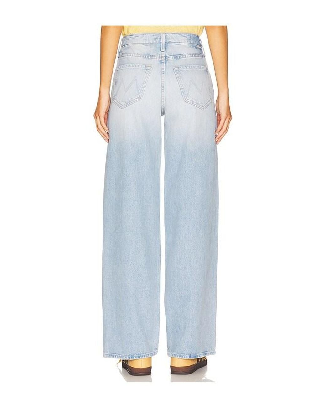 Mother Blue The Spinner Zip Sneak Jeans