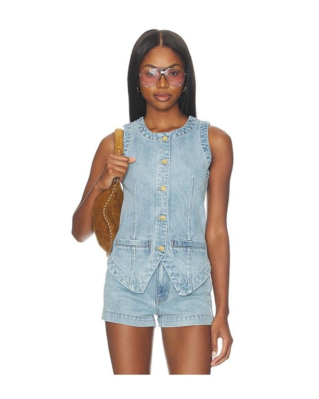Show Me Your Mumu Blue Pacifica Top