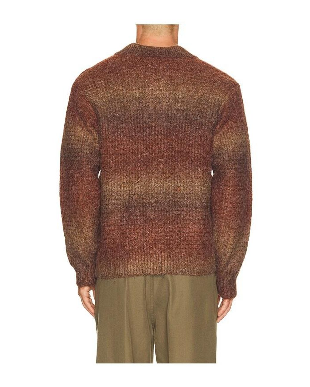 Obey Brown Anton Gradient Cardigan for men