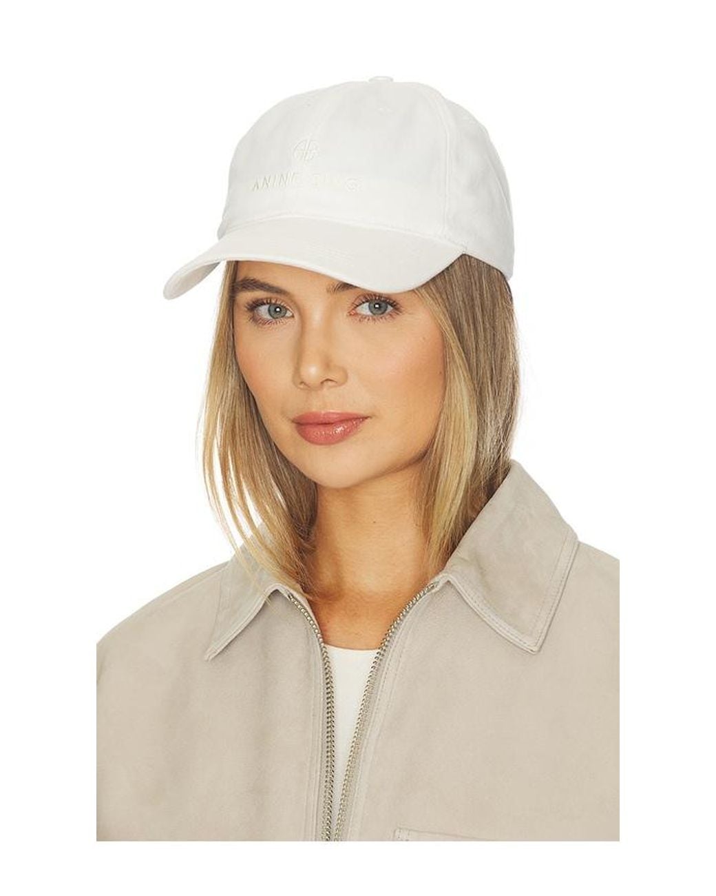 Anine Bing White Jeremy Baseball Cap