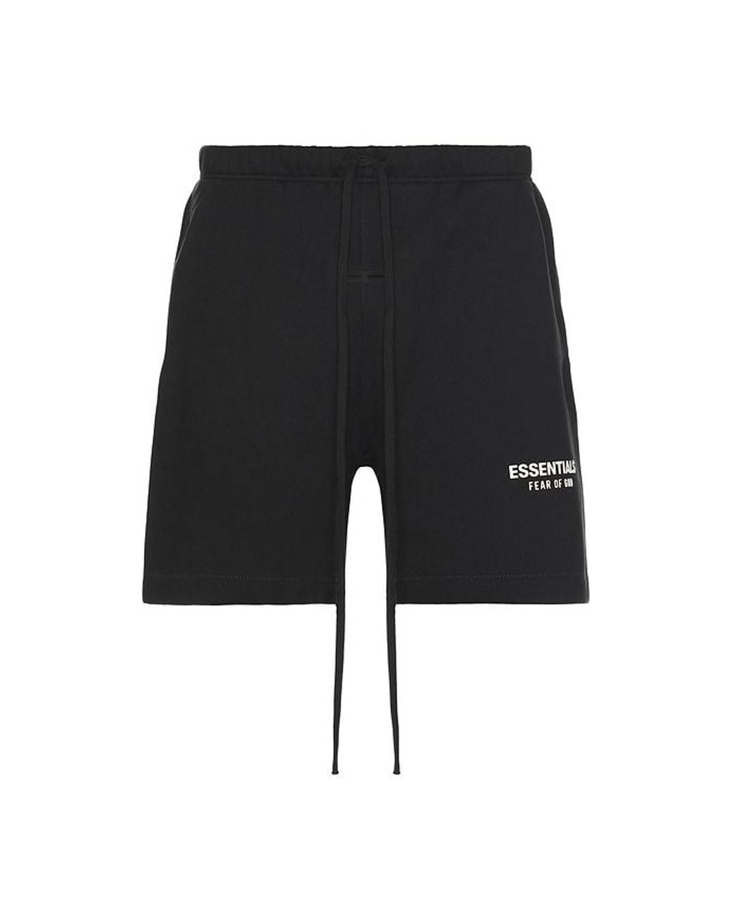 Fear Of God Black Soccer Fleece Shorts for men