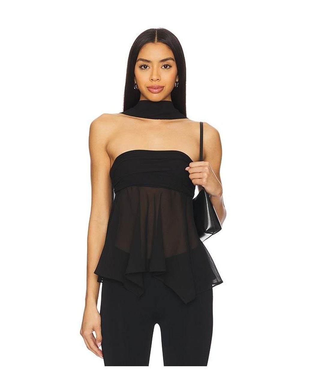Lovers + Friends Black Sierra Top