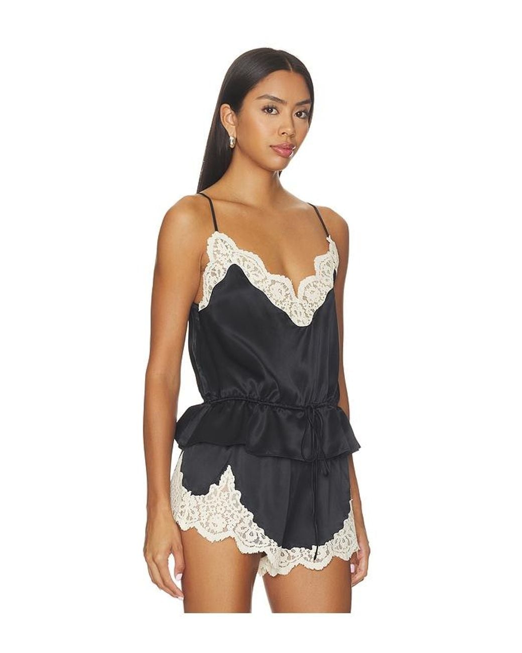 Tularosa Black Lio Silk Cami Top