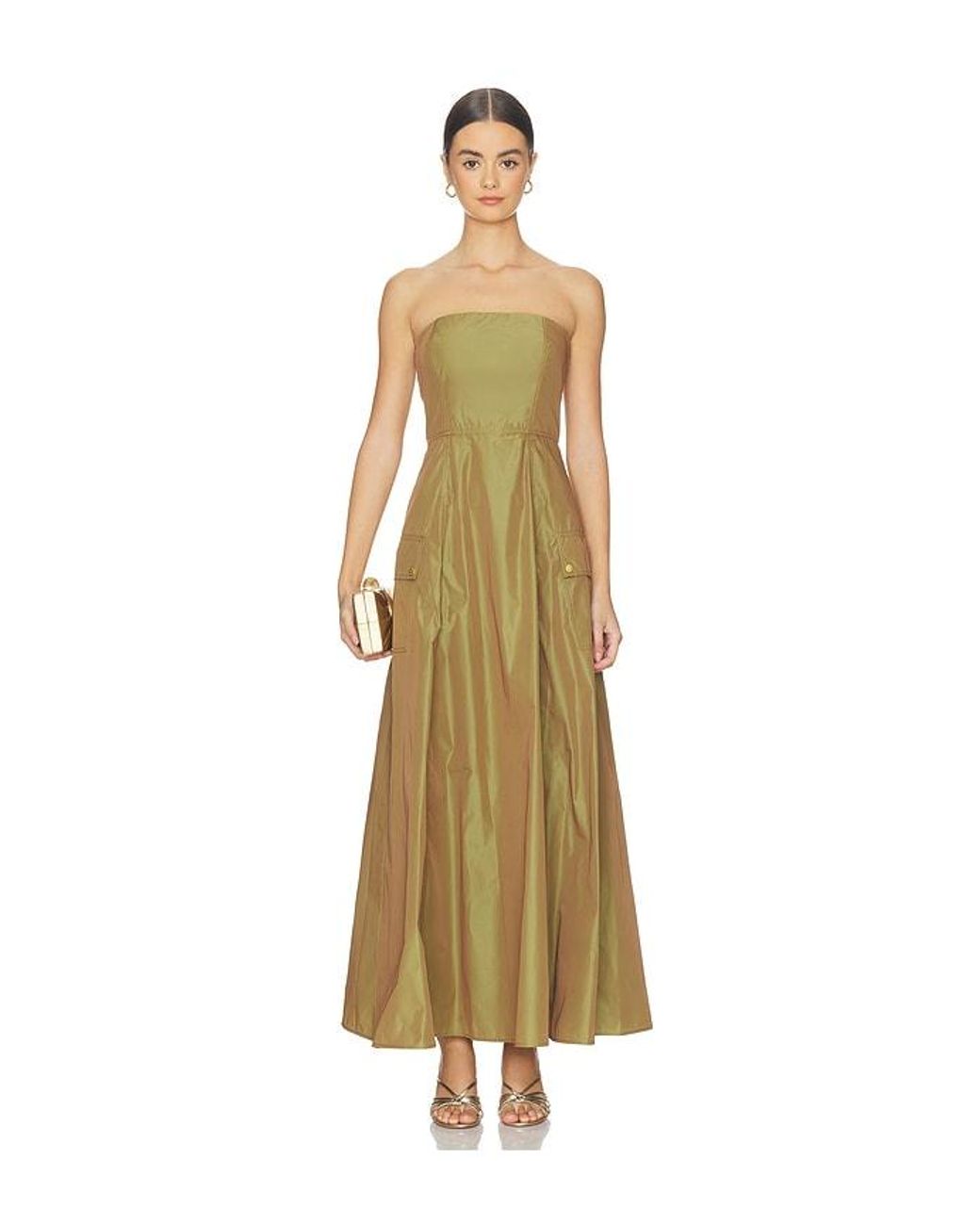 L'Agence White Nessa Strapless Maxi