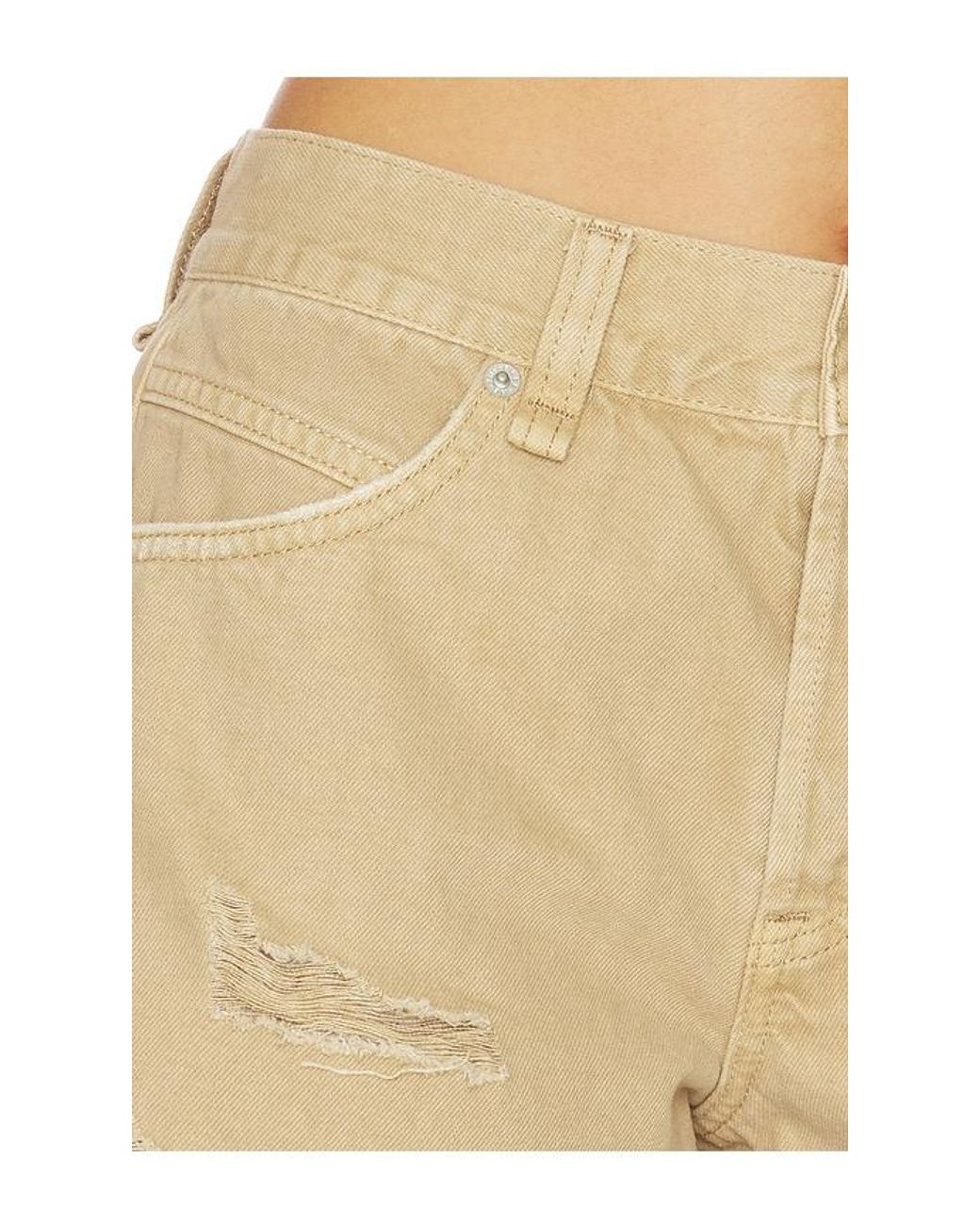Free People Natural X We The Free Now Or Never Denim Short