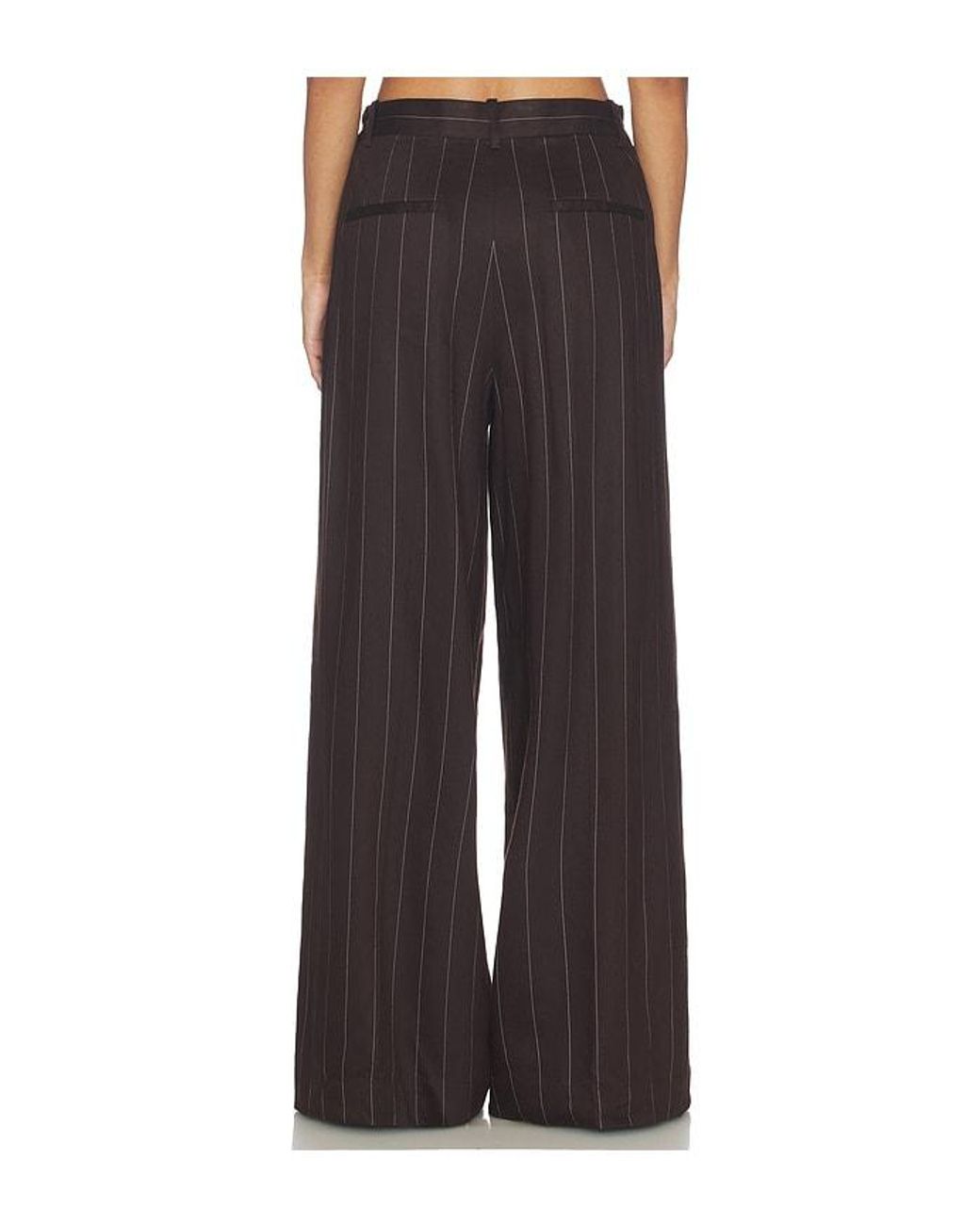 Helmut Lang Brown Wide Double Pleated Trousers