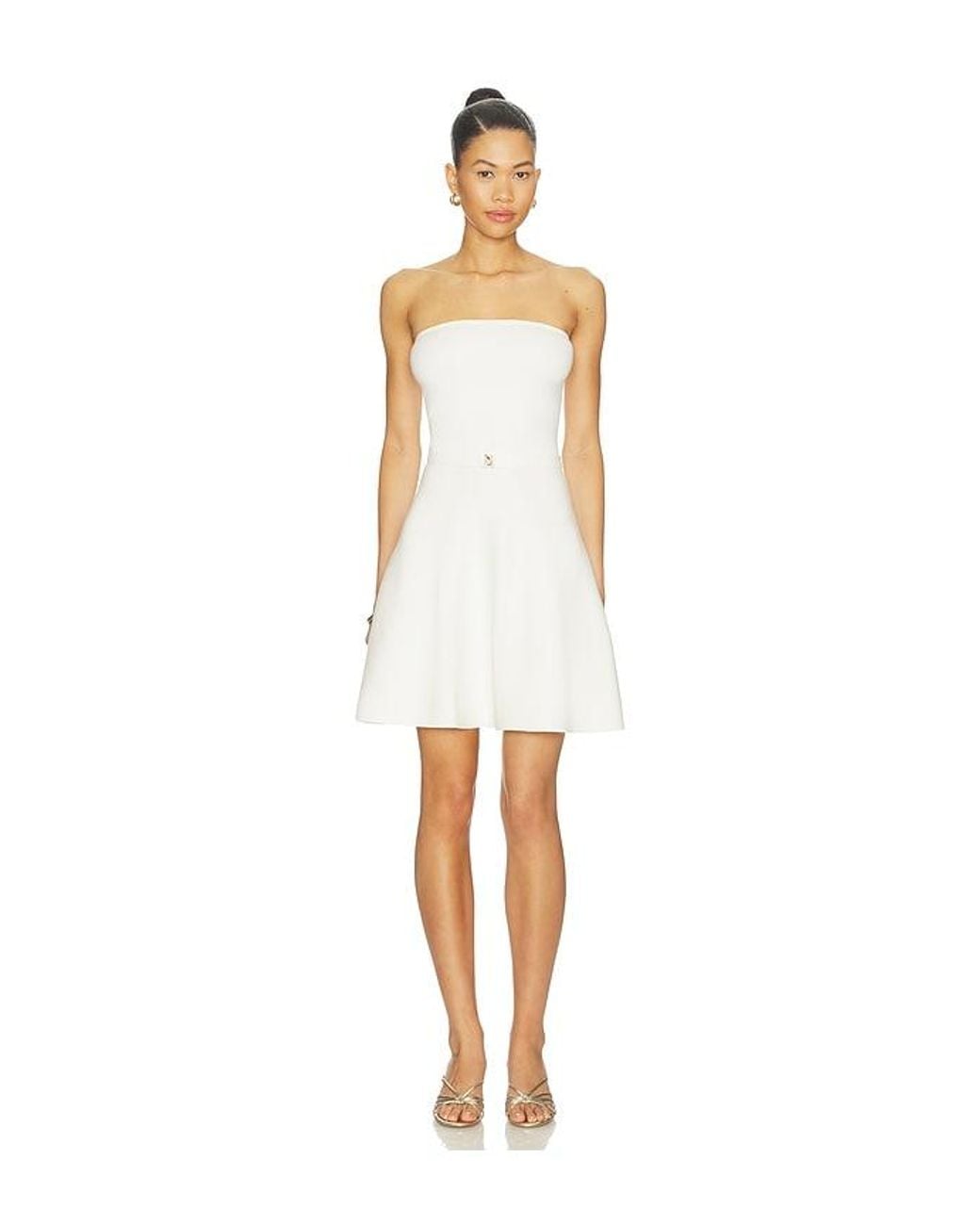 Karina Grimaldi White Mira Knit Mini Dress