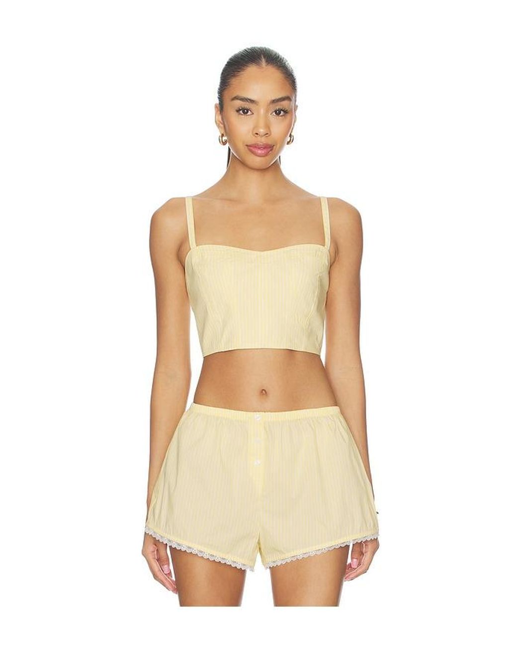 GOOD AMERICAN Natural Poplin Buster Cami Top