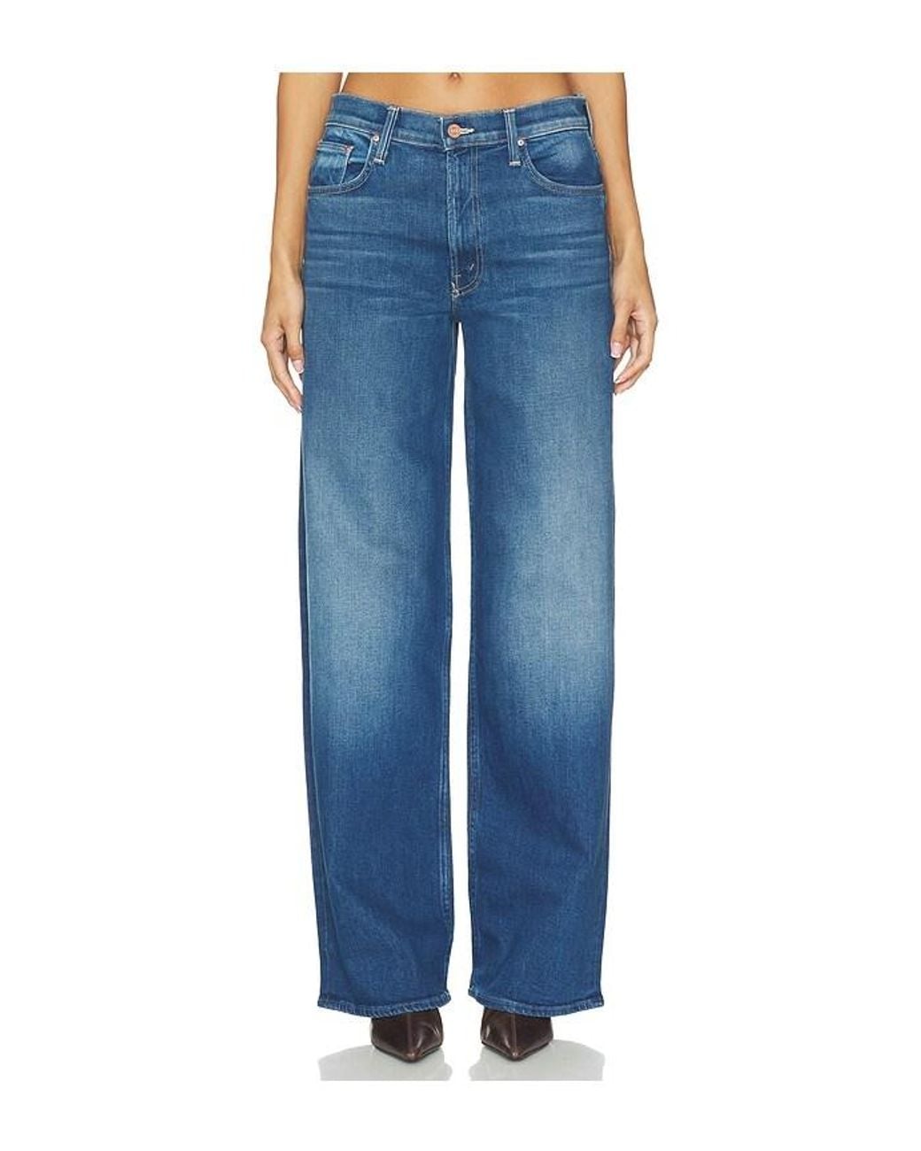 Mother Blue The Rerun Zip Sneak Jeans