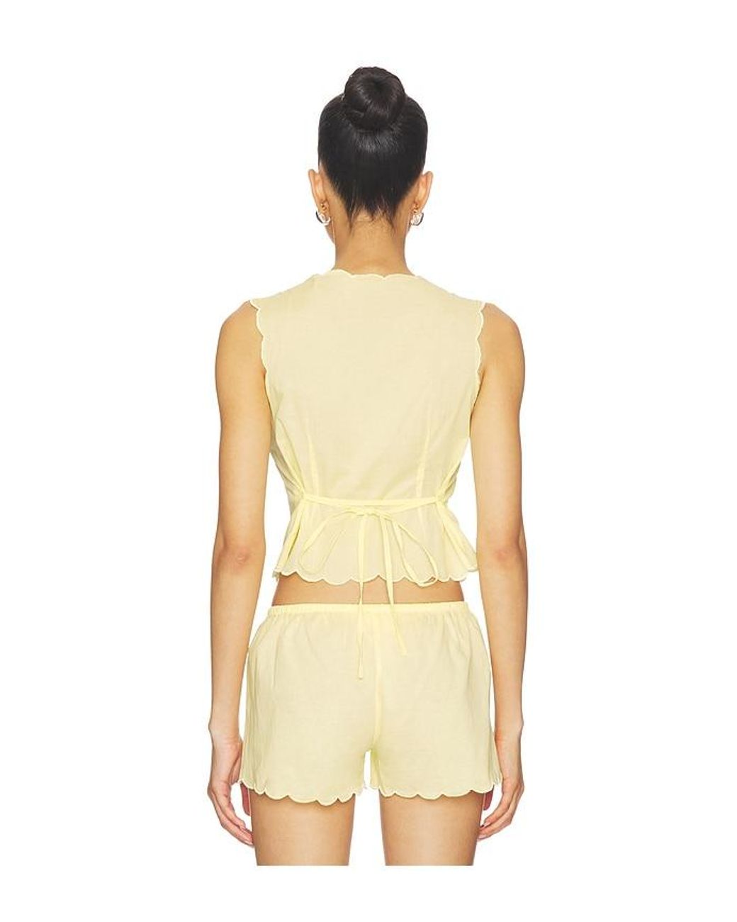 Montce Natural X Elsa Hosk Scalloped Vest Top