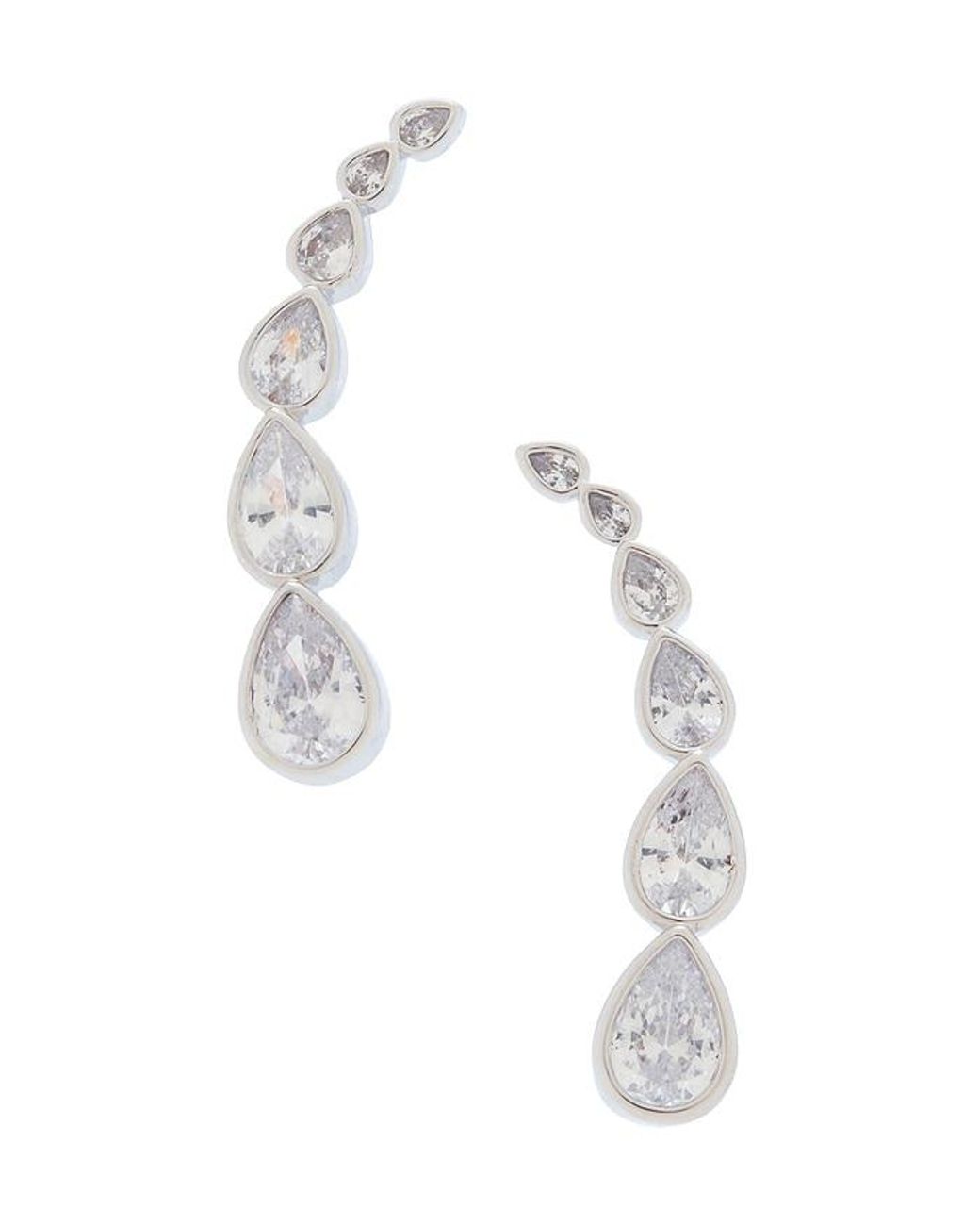 Nana Jacqueline White Cristalle Teardrop Earrings